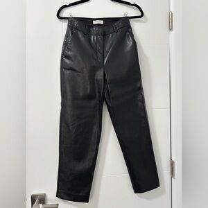 Babaton Vegan Leather Black Trousers